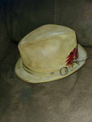 HUSH PUPPIES SUEDE LEATHER HAT FOR DUNN 