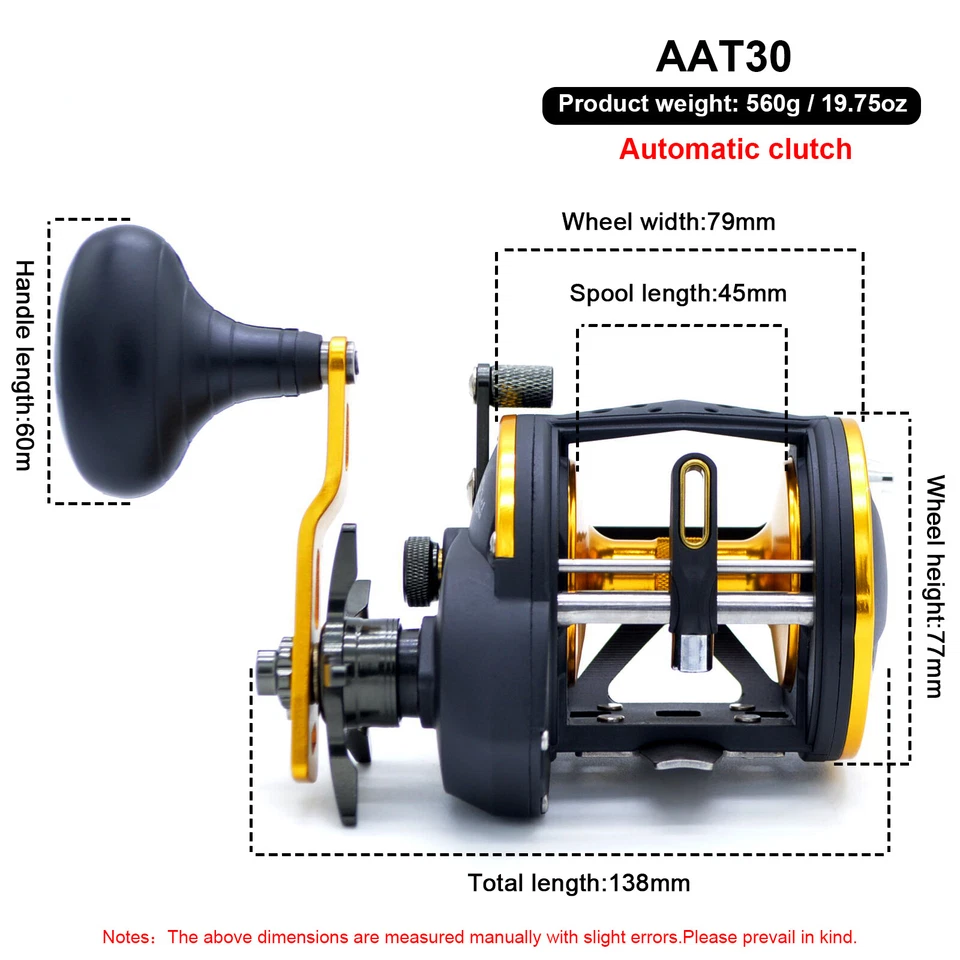 CAMEKOON Sternbremse Angelrolle 30 40 Rechtshand Multirolle mit Schnurführung - Bild 2 von 4