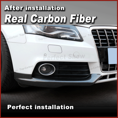 2x Carbon Spltters Flaps Front Spoiler Canards Turning für Audi A4 B8 Limo 09-12 - Picture 4 of 12