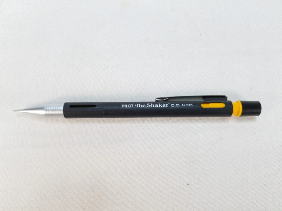 百乐 H-515 The Shaker 机械铅笔 0.5 罕见复古日本 80 年代黑色黄色 — 第 2/4 张图片