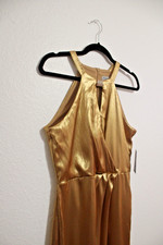 Gold Formal Dress with Keyhole