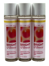 NEW 3 BATH  BODY WORKS BRIGHT  BREEZY FRUITY FRAGRANCE MIST BODY SPRAY 8 FL OZ