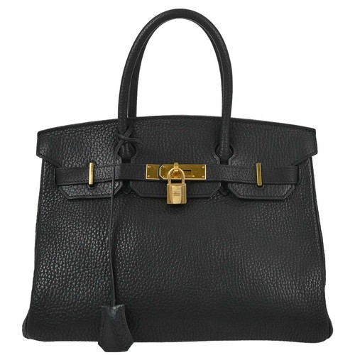 Hermes Black Ardennes Birkin 30 Handbag ◯Y 3X 167283