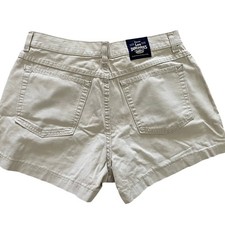 VTG 90s Lee Dungaress Mom Shorts 2" Inseam Beige size 15 Waist - 33"