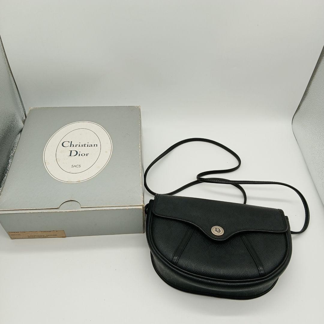 Dior Authentic Black Leather Shoulder Bag F0510382