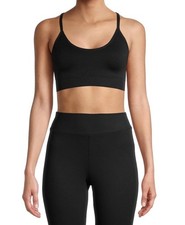 Avia - Women's Low Support - Seamless - Cami Sports Bra - Size Large - Black NEW