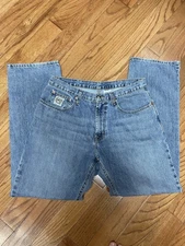 Cinch Jeans Men's White Label Straight Leg Relaxed Fit Blue Jeans Size 34x32