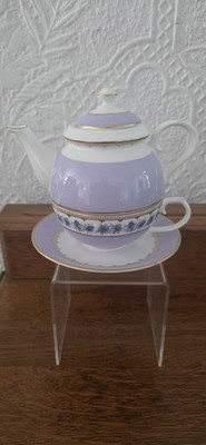 HALCYON DAYS TEA FOR ONE Teekanne & Tasse Set FLIEDERFARBEN