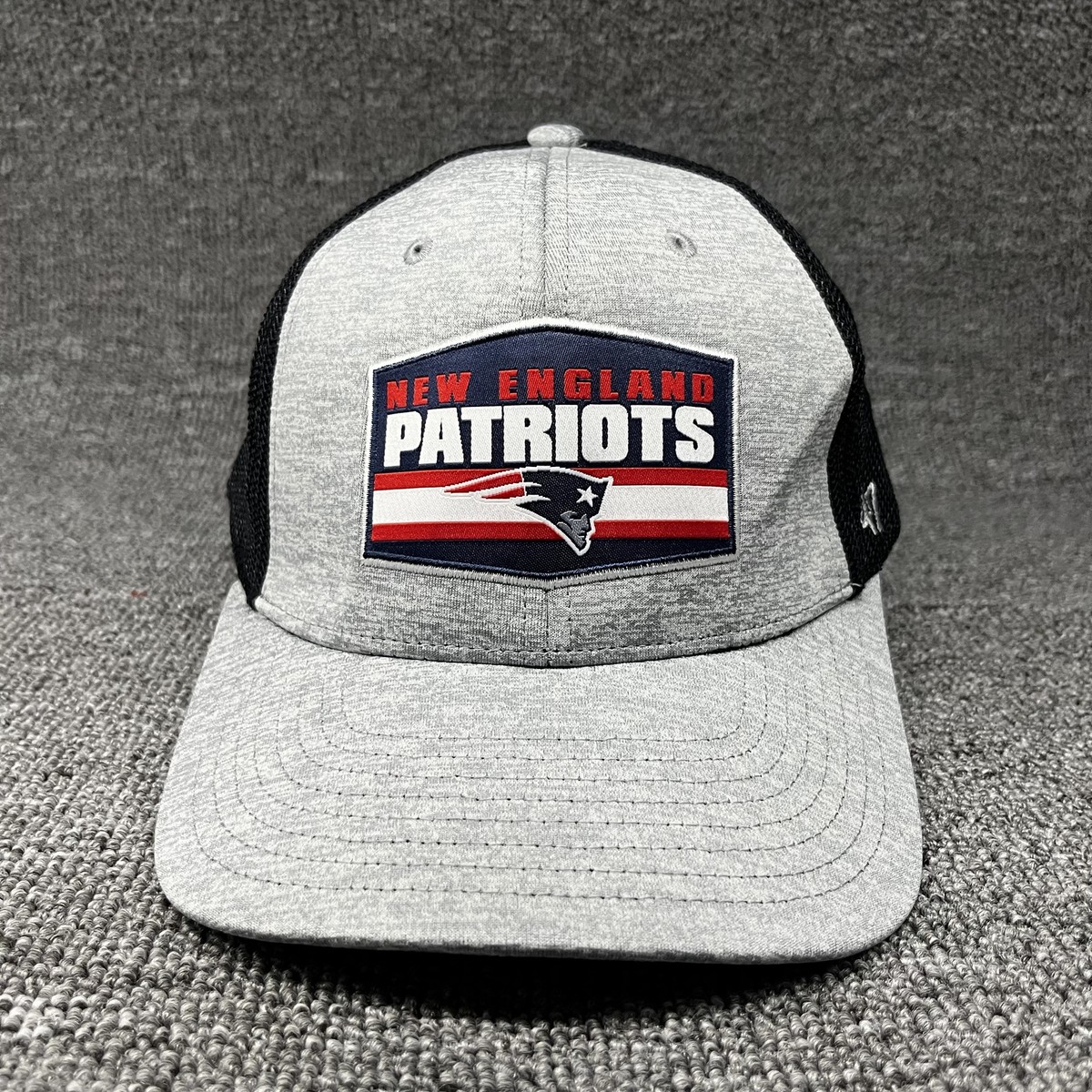 New England Patriots '47 Brand Trucker Cap Gray Heather Black Mesh Hat