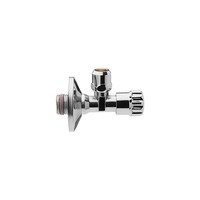 "Asw Eckventil 1/2\" X 3/8\" 422504 Chrom, Selbstdichtend, Mit Rosette"