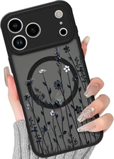 Floral Case for Iphone 17 Pro [Compatible with Magsafe] Cute Flower Pattern Case