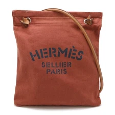 HERMES Hermes Sac Aline MM Shoulder Bag Toile Chevron Leather Terr... GZl17t0s