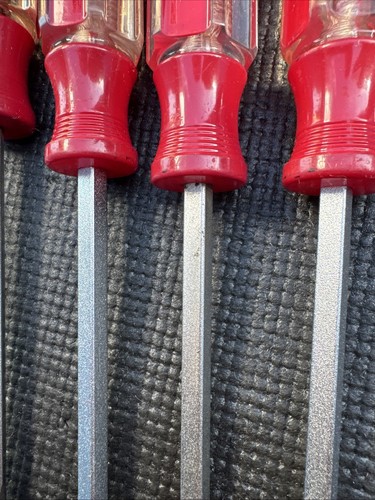 Sears Craftsman USA Nos Rare Red Clear Screwdriver Set 8pc 41053 Double Line - Picture 16 of 16
