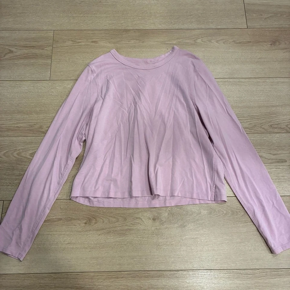Camisa Lululemon Calce Clásico Mezcla Algodón Manga Larga Rosa Peonía Talla 4 Foto 2 de 4