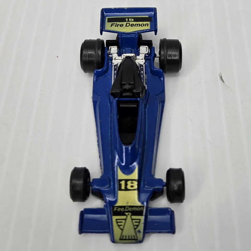 Vintage Fire Demon #18 Die Cast Speed Wheels brand Race Car Made in Hong Kong - Image 4 of 4