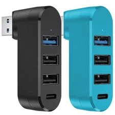 4-Port USB 3.0 Hub USB Splitter Adapter Multi-Port Independent Power Switch