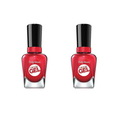 Sally Hansen Miracle Gel Nagellack - 2er Pack - 256 Proper P - Rose, lange getragen