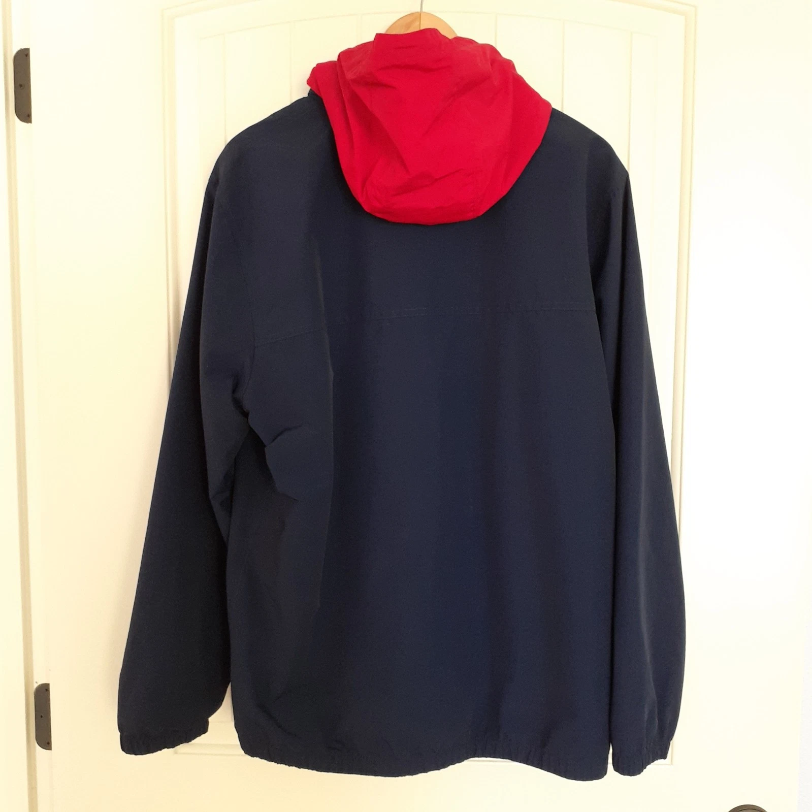 Lands' End Men's Zip Up Nylon Jacket with Mesh Lining & Hood Blue Size L (42-44) image 2