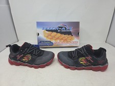 New Young Boy's Skechers Skech-Air Turbo Smash Shoes 97423L/BKRD Size 1