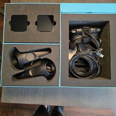 HTC Vive VR Headset Full Kit - (2) 1.0 Base Stations, (2) Controllers, Cables