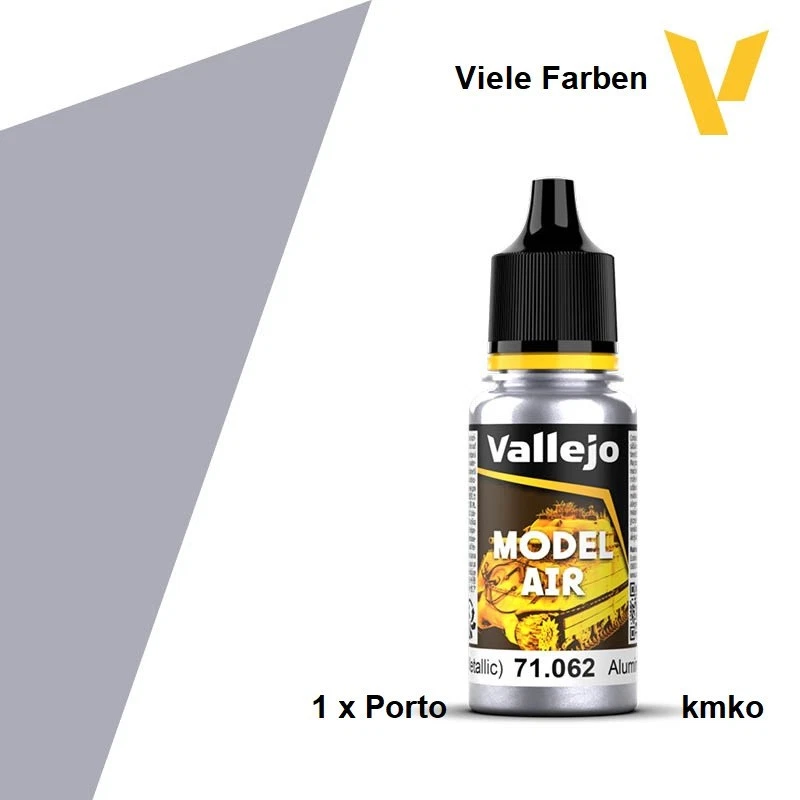 Vallejo Model Air NEUE FORMEL MA 062 71.062 Aluminium 18ml