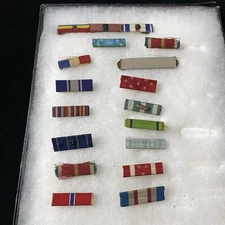 WWI WWII Spanish American War Ribbon Bar Medals M0H Etc. No Glow