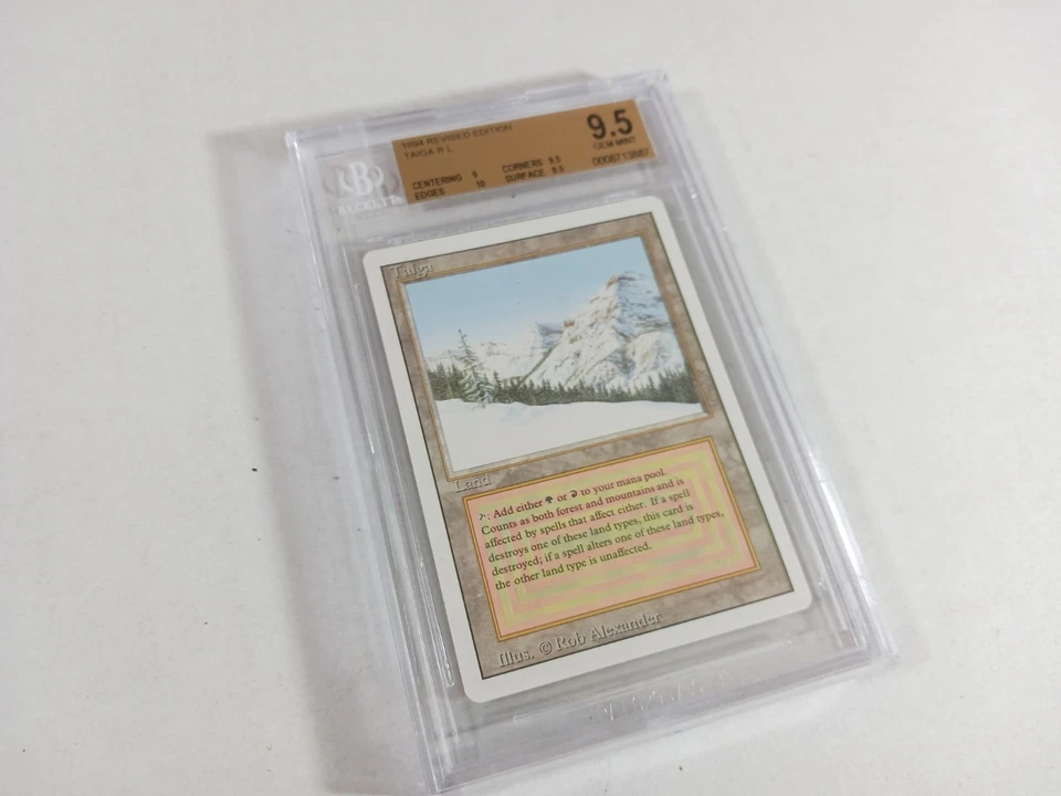 Taiga Revised Edition MTG BGS 9.5 Gem Mint Dual Land Magic The Gathering - Image 3 of 4
