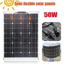 50W Solar Panels 12V Flexible Solar Panel Kits Portable Solar Battery Charger 