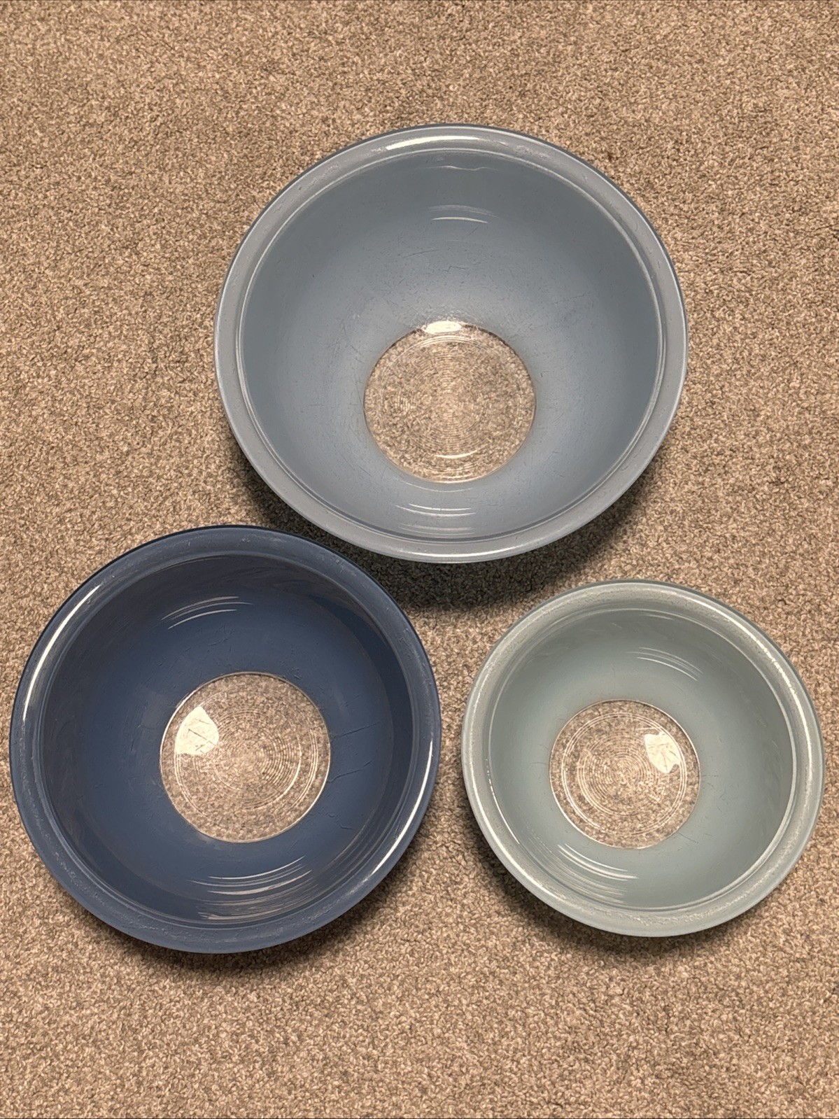 Vintage Pyrex Moody Blue Nesting Bowl Set of 3 (325/323/322)