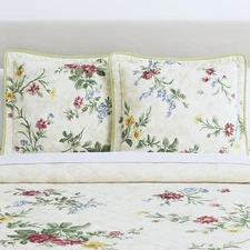 Laura Ashley Home 2 Pillow Sham Covers Floral 100% cotton 26x19 Cottagecore