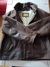 REDSKINS Schwere Alte Lederjacke antikbraun