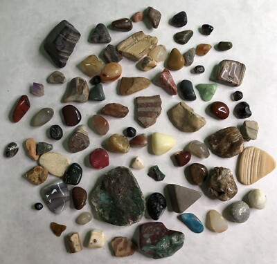 Rough & Tumbled Crystals Rocks Stones Mix Assorted Natural Gems 1.2 Pound Lot