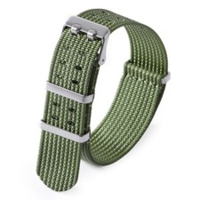 Double Rows of Holes Nylon Watch Strap Breathable Woven Sports Wristband 20 22mm