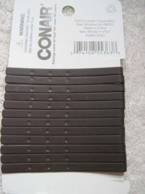 3 packs of 12 Conair Velvet Touch Flat Wide Metal Slides Pins 12 Conair Brown Velvet Touch Flat Wide Metal Pins Slides  main image 2