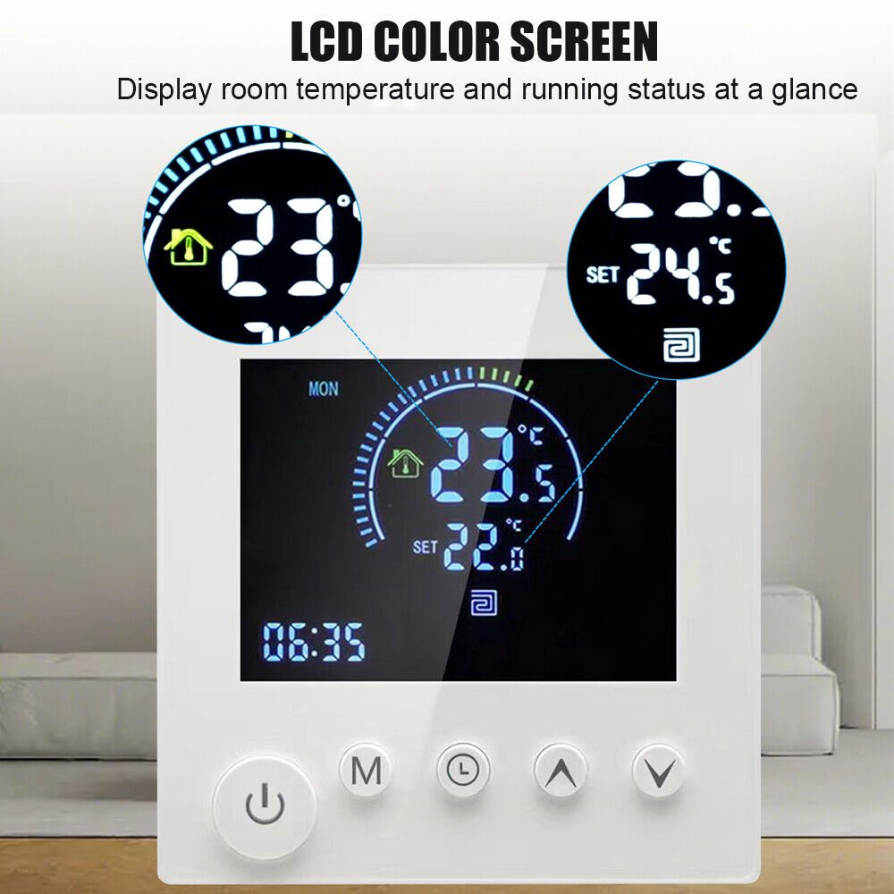 Smart WiFi LCD Digital Thermostat Raumthermostat FußBodenheizung Programmierbar