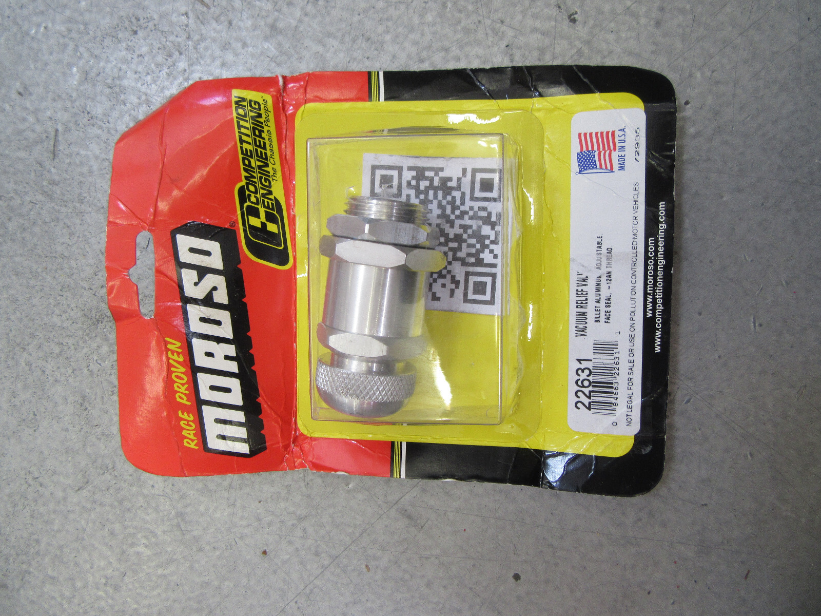 Moroso 22631 Vacuum Pump Regulator; Vacuum Relief Valve 12AN eBay