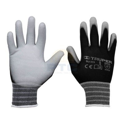 Truper GU-111 Polyurethane Coated Nylon Gloves, CH