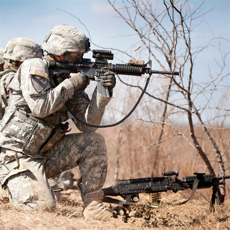 Double-point Gun Strap Multifunctional Nylon Tactical Sling Buckle Braided Belt - Image 2 of 4