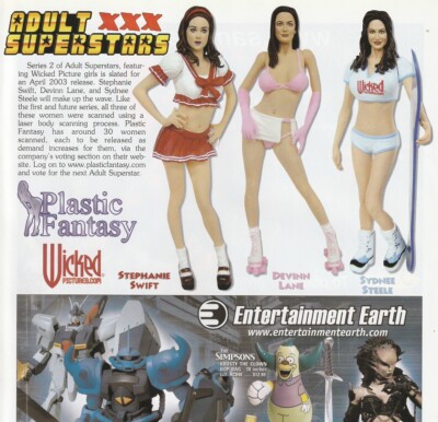 VTG 2003 Adult XXX Superstars Action Figures Original Print Ad 22x28cm AFD 107