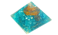 Double Coil Healing Orgone Pyramid Reiki Coils Full Protection Crystal Pyramid 
