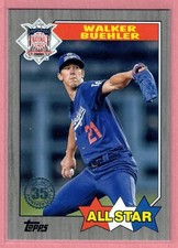 2022 Topps Series 2 Walker Buehler 1987 All Star Black #/299 Dodgers SP