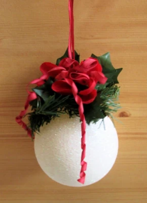 Boule de noël vintage avec paillettes / décoration sapin - Photo 1/4