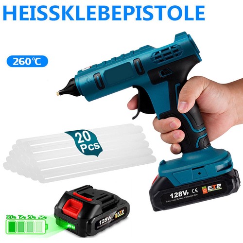 Akku Heißklebepistole Kabellos Klebepistole Mit 20x Klebestifte Für Makita 21V - Bild 12 von 18