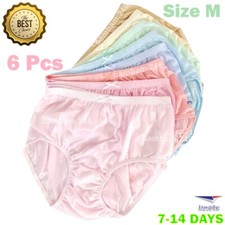 6 Pcs VTG Lingerie Nylon Panties Full Coverage Underwear Briefs Size M Breathabl