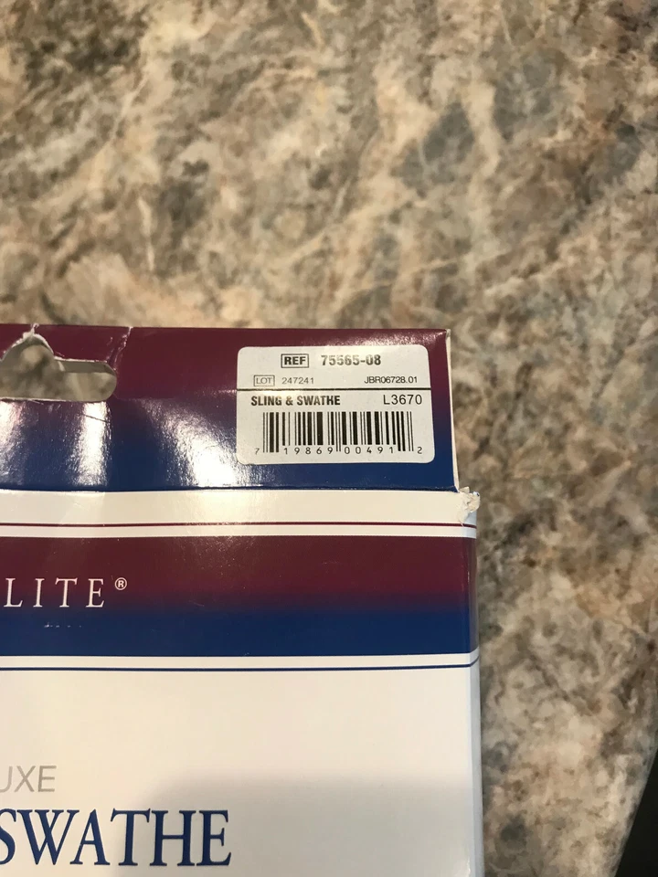 Inmovilizador de hombro Pro Lite Deluxe con eslinga y franja, azul, grande, #75565-08 191A Foto 3 de 4