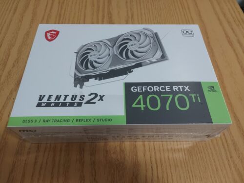 MSI NVIDIA GeForce RTX 4070 Ti Ventus 2x 12GB GDDR6X Grafikkarte – weiß - Bild 1 von 1