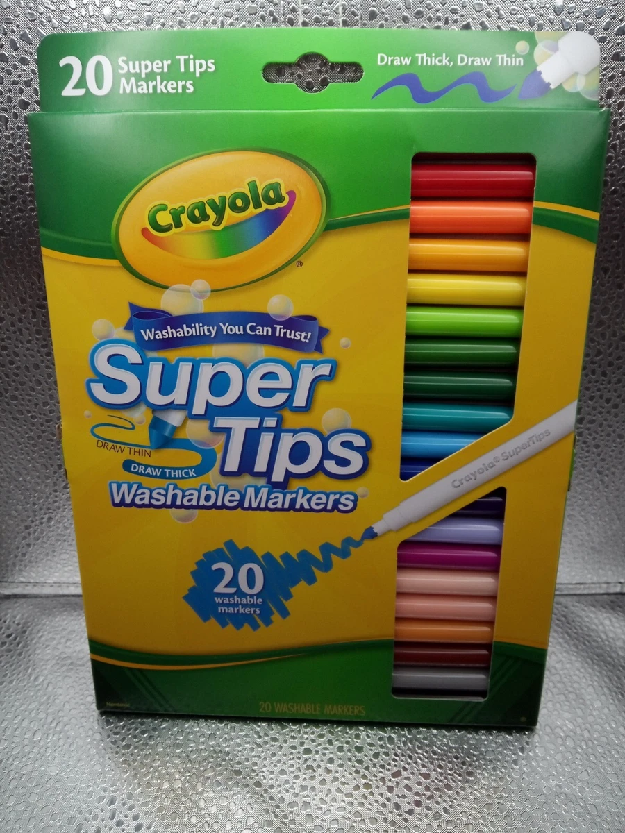 Crayola SuperTips Assorted Fine Tip Washable Markers 20 Pack