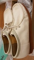 Clarks Originals X Wallabees Cream Fabric Shoe Uk 11 / Us 12 Clarks Originals X Wallabees Cream Fabric Shoe Uk 11 / Us 12