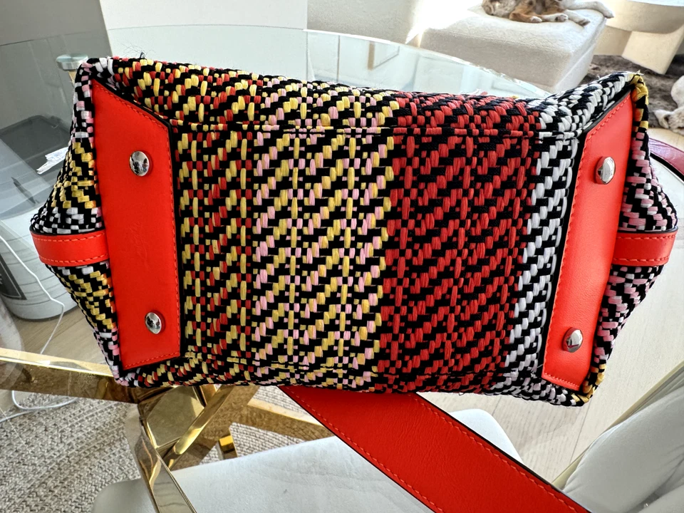 Christian Louboutin Frangibus small Raffia Leather Tote - Image 3 of 4