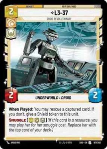 L3-37 #197//262 Star Wars Unlimited Shadows Of The Galaxy 2024 Uncommon TCG
